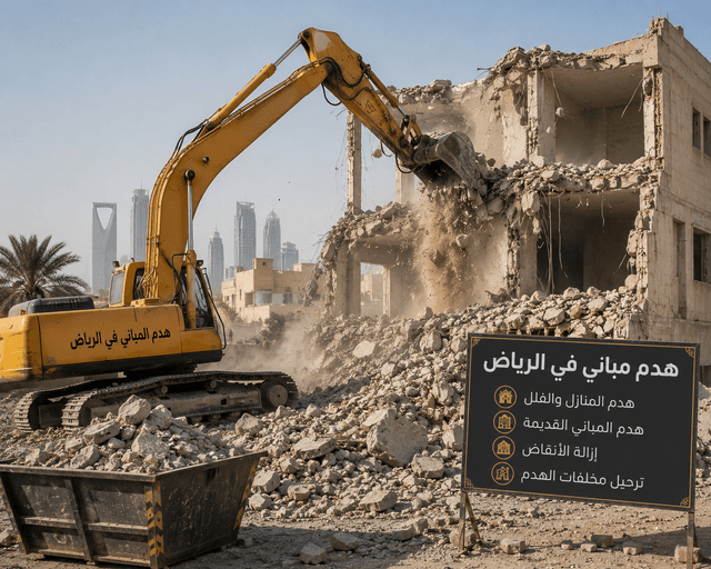 هدم مباني في الرياض