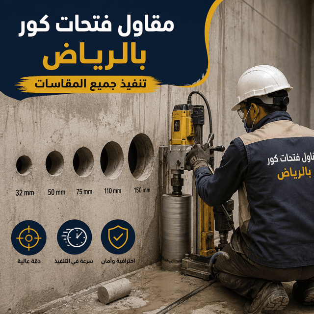مقاول فتحات كور بالرياض | تنفيذ جميع المقاسات