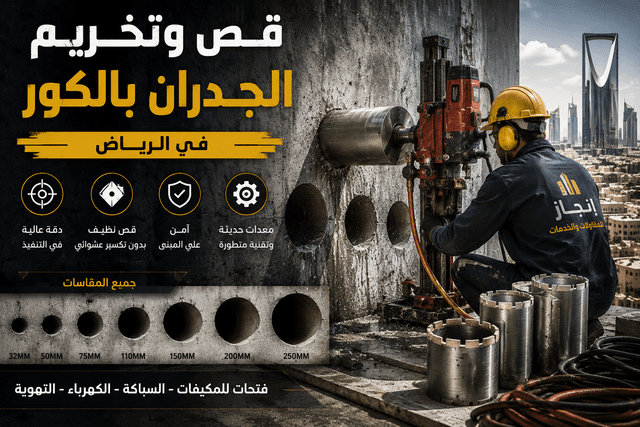 قص وتخريم الجدران بالكور في الرياض