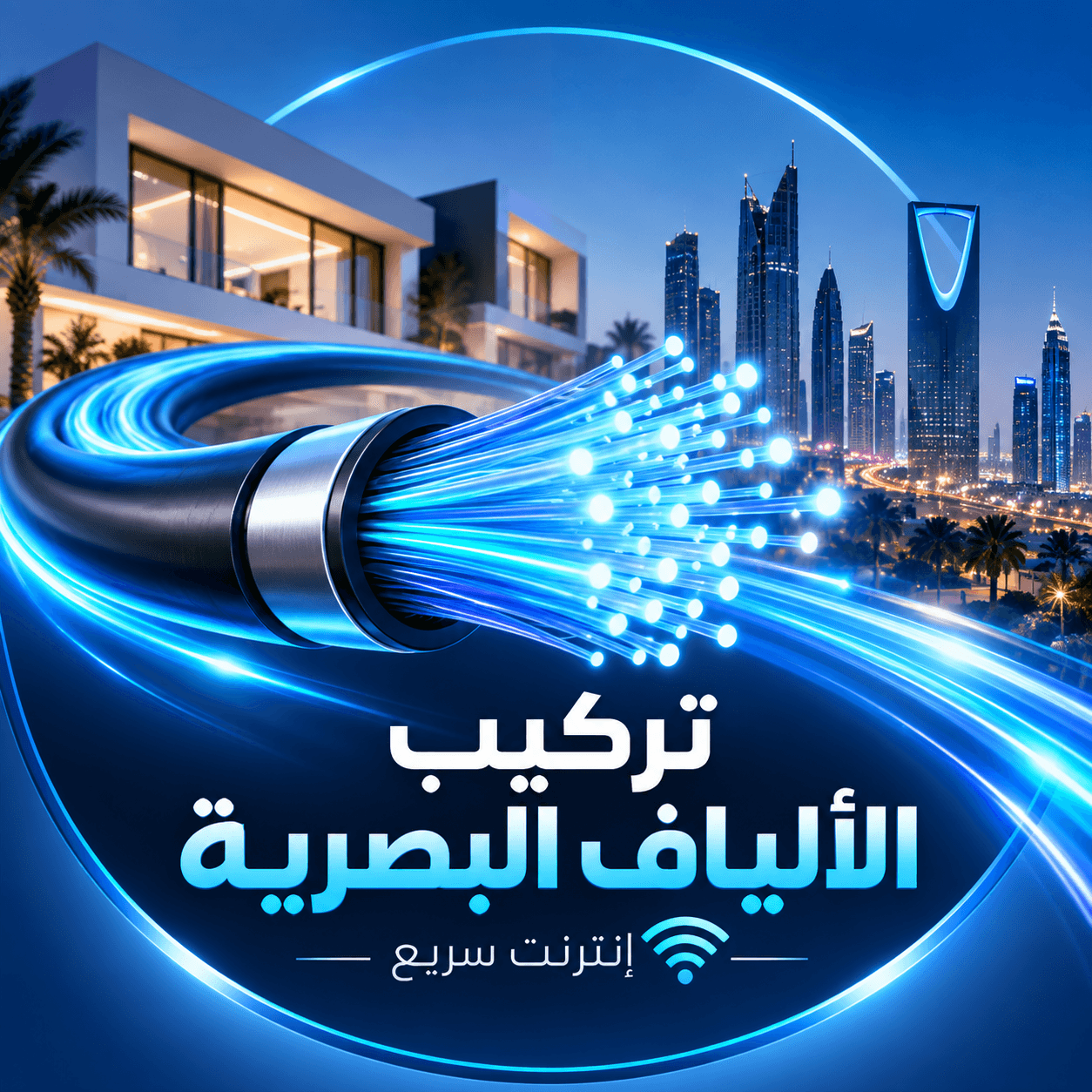 تركيب ألياف بصرية في السعودية | STC وموبايلي وزين وسلام