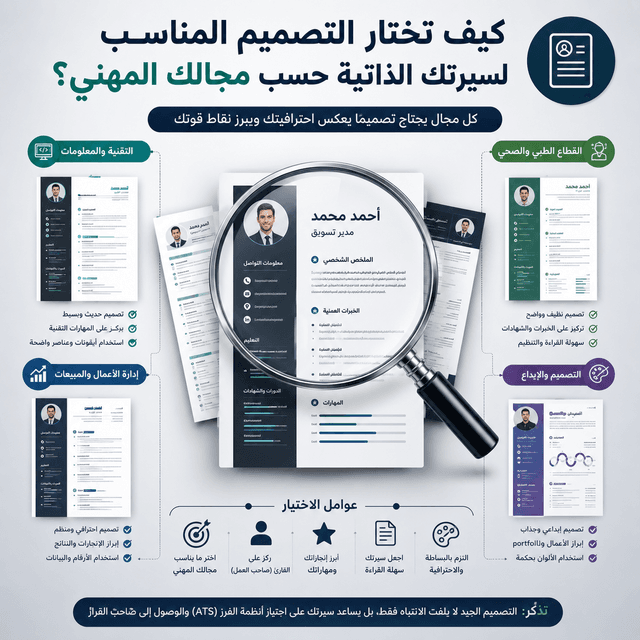 نموذج تصميم سي في عصري ومبتكر للتقديم على الوظائف بالرياض